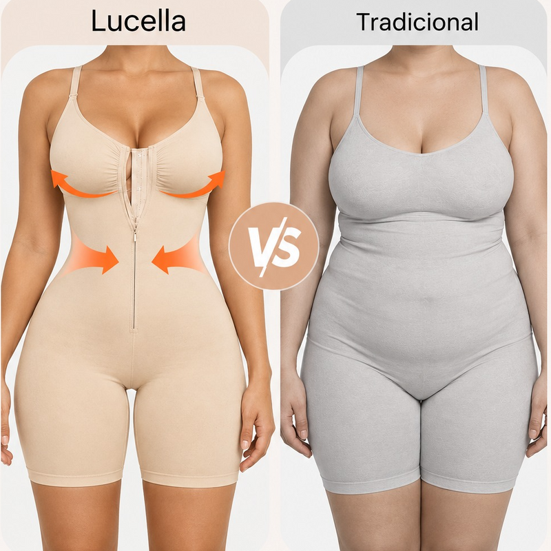 Faja Body Short con Cremallera y Control de Abdomen - Sin Costuras